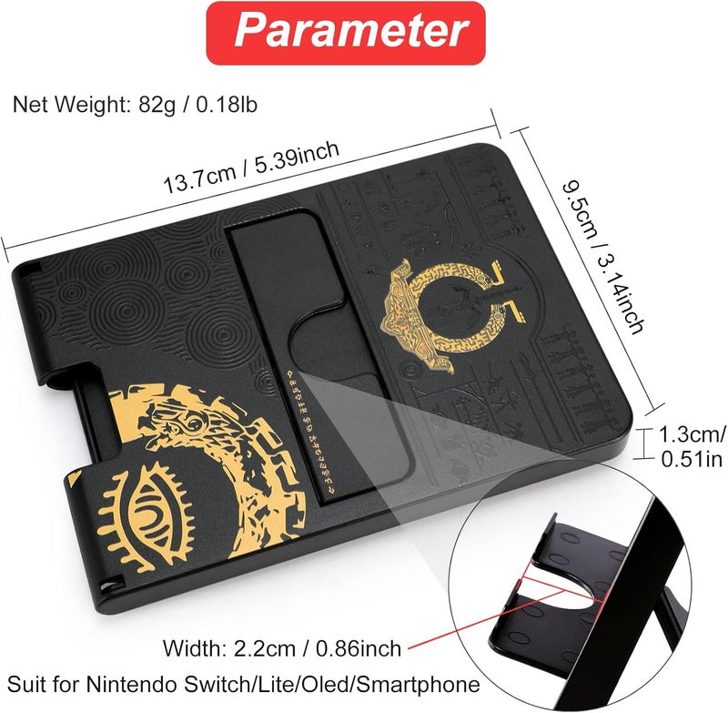 Tscope Cute Switch Stand for Nintendo, for Zleda Tears of The Kingdom Switch 2 / Lite Holder Bracket, Adjustable Foldable Portable Compact Playstand for OLED - Image 5